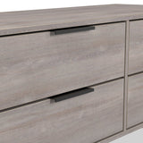 Ashbourne Grey Oak 4 Drawer Low Storage Unit from Roseland Furniture