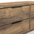 Ashbourne Vintage Oak 4 Drawer Low Storage Unit from Roseland Furniture