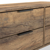 Ashbourne Vintage Oak 4 Drawer Low Storage Unit from Roseland Furniture
