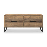 Ashbourne Vintage Oak 4 Drawer Low Storage Unit from Roseland Furniture