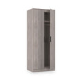 Ashbourne Double Wardrobe Grey Oak from Roseland Furniture