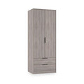 Ashbourne Double Wardrobe 2 Drawers Grey Oak from Roseland Furniture