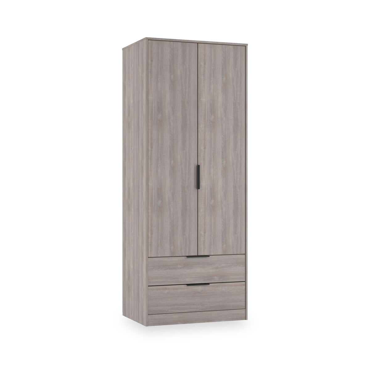 Ashbourne Double Wardrobe 2 Drawers Grey Oak from Roseland Furniture