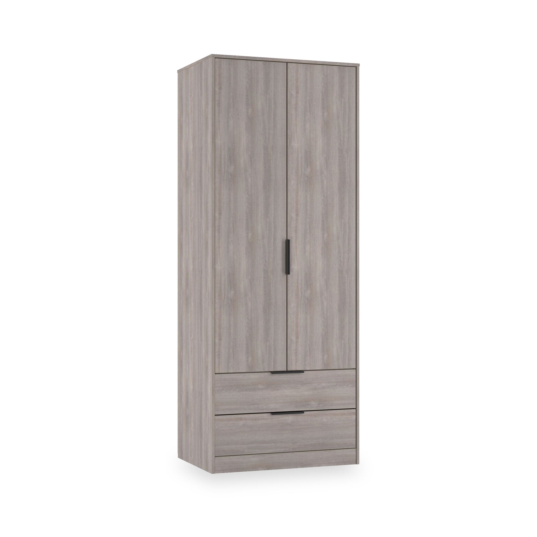 Ashbourne Double Wardrobe 2 Drawers Grey Oak from Roseland Furniture