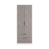 Ashbourne Double Wardrobe 2 Drawers Grey Oak from Roseland Furniture