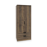 Ashbourne Double Wardrobe 2 Drawers Vintage Oak from Roseland Furniture