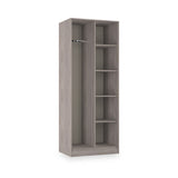 Ashbourne Open Shelf Wardrobe Grey Oak from Roseland Furniture