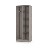 Ashbourne Open Shelf Wardrobe Grey Oak from Roseland Furniture