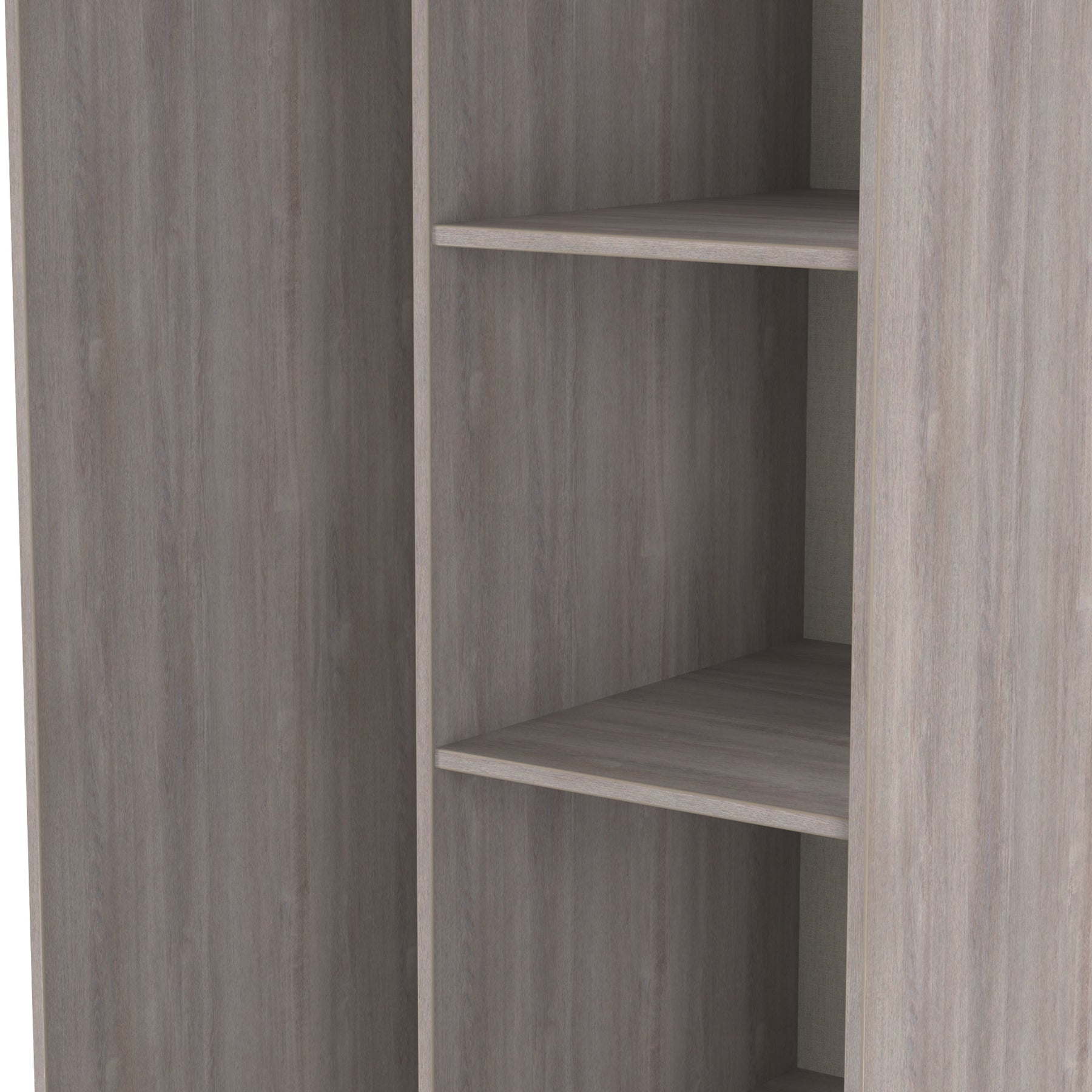Ashbourne Open Shelf Wardrobe Grey Oak from Roseland Furniture