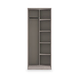 Ashbourne Open Shelf Wardrobe Grey Oak from Roseland Furniture