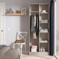 Ashbourne Open Shelf Wardrobe Grey Oak from Roseland Furniture