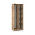 Ashbourne Open Shelf Wardrobe Vintage Oak from Roseland Furniture