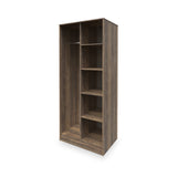 Ashbourne Open Shelf Wardrobe Vintage Oak from Roseland Furniture