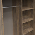 Ashbourne Open Shelf Wardrobe Vintage Oak from Roseland Furniture