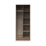 Ashbourne Open Shelf Wardrobe Vintage Oak from Roseland Furniture