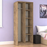 Ashbourne Open Shelf Wardrobe Vintage Oak from Roseland Furniture