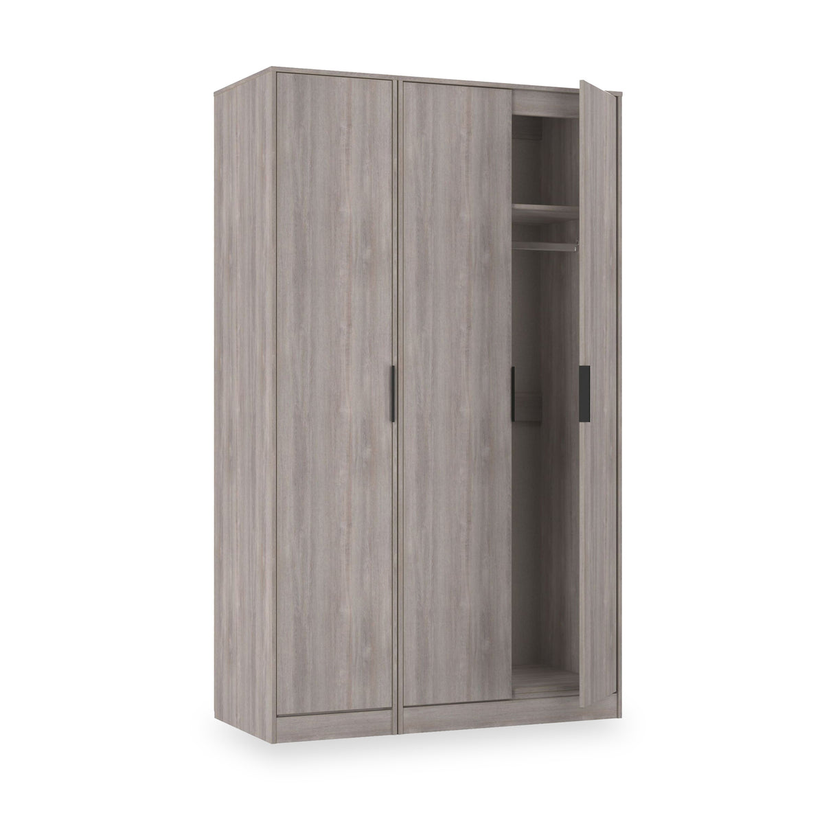 Ashbourne Triple Wardrobe Grey Oak from Roseland Furniture