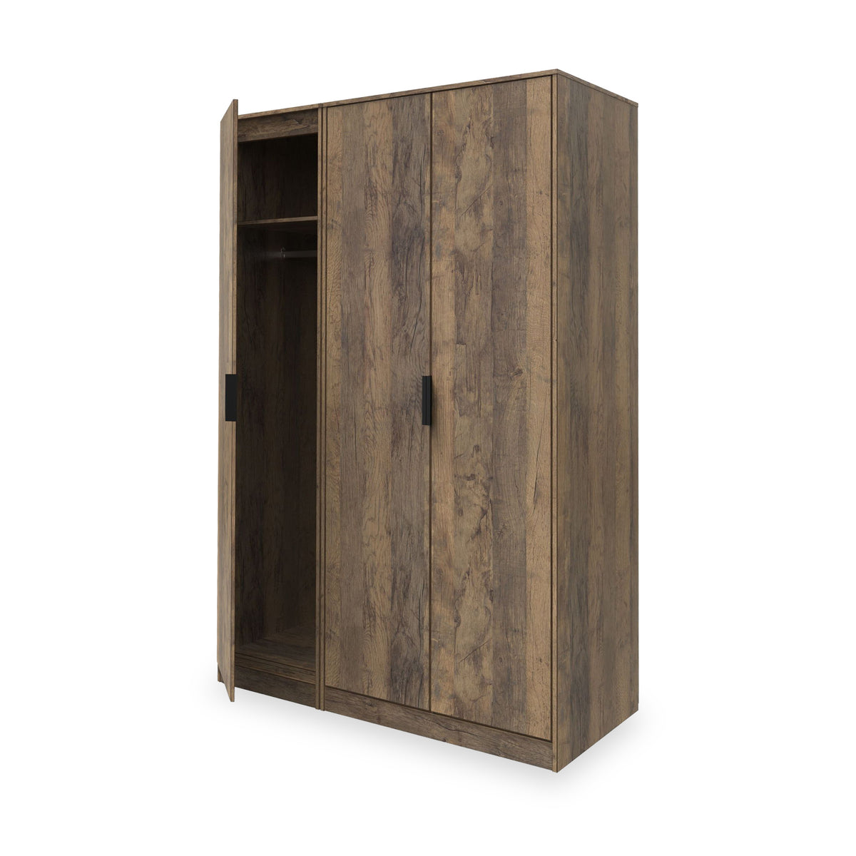 Ashbourne Triple Wardrobe Vintage Oak from Roseland Furniture