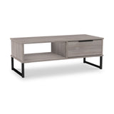 Ashbourne 1 Drawer Coffee Table Grey Oak from Roseland Furniture