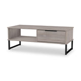 Ashbourne 1 Drawer Coffee Table Grey Oak from Roseland Furniture