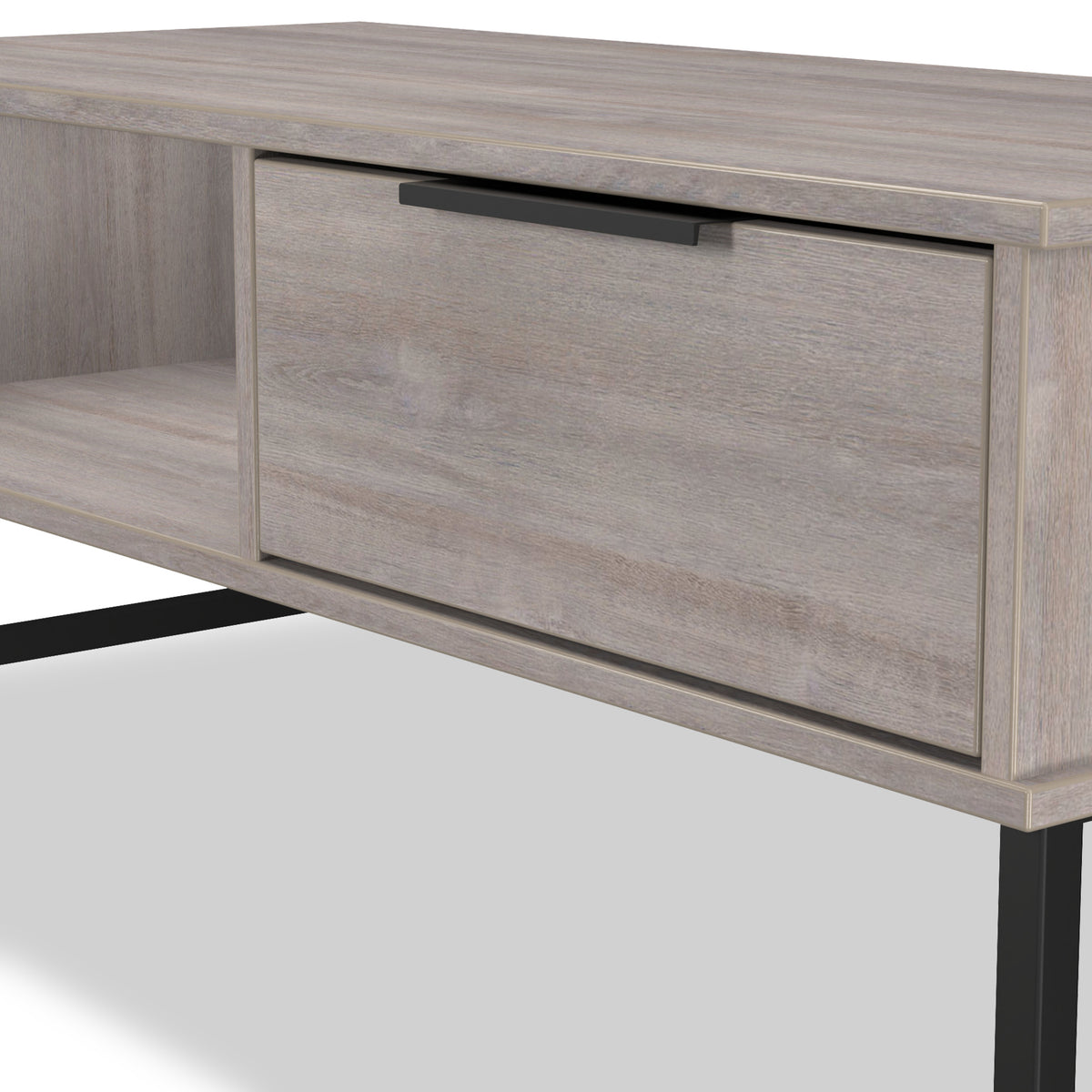 Ashbourne 1 Drawer Coffee Table Grey Oak from Roseland Furniture