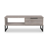 Ashbourne 1 Drawer Coffee Table Grey Oak from Roseland Furniture
