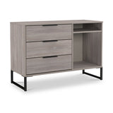 Ashbourne 3 Drawer TV Unit Grey Oak from Roseland Furniture