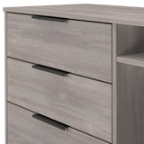 Ashbourne 3 Drawer TV Unit Grey Oak from Roseland Furniture