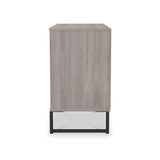 Ashbourne 3 Drawer TV Unit Grey Oak from Roseland Furniture