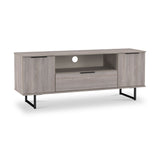 Ashbourne 2 Door 1 Drawer Wide TV Unit Grey Oak from Roseland Furniture