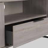 Ashbourne 2 Door 1 Drawer Wide TV Unit Grey Oak from Roseland Furniture