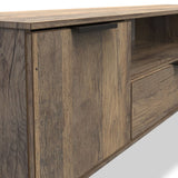 Ashbourne 2 Door 1 Drawer Wide TV Unit Vintage Oak from Roseland Furniture