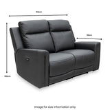 Benton Leather Power Recliner 2 Seater Dims from Roseland Furniture