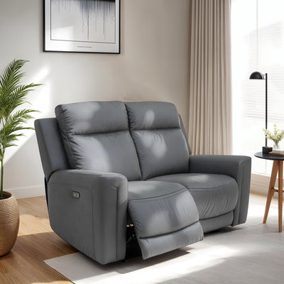 Benton Leather Power Recliner 2 Seater Sofa