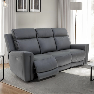 Benton Leather Power Recliner 3 Seater Sofa