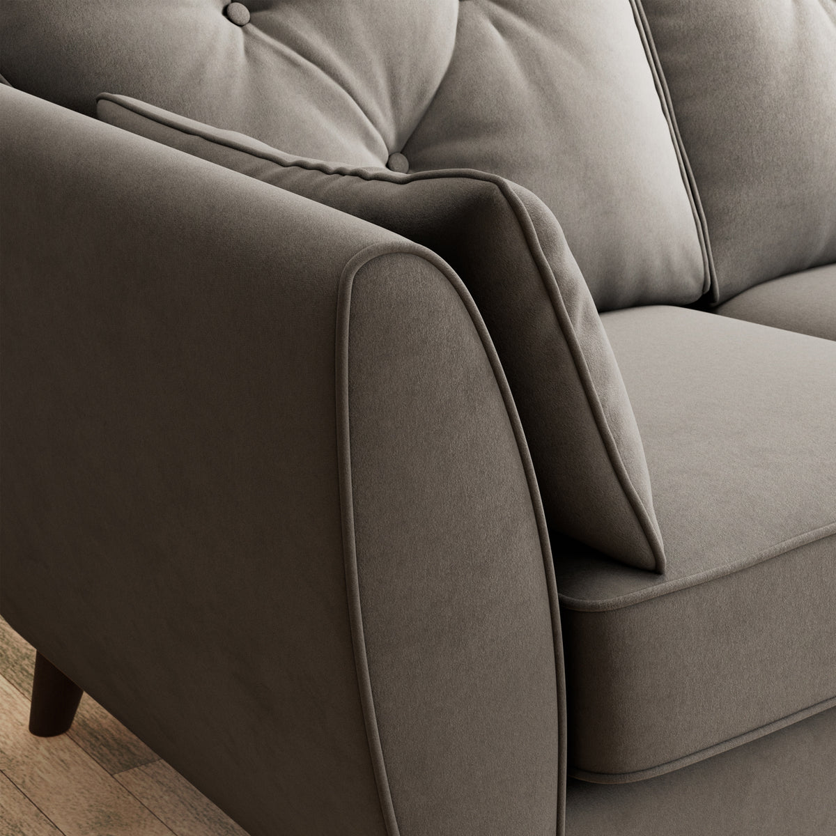 Edison 2 Seater Sofa Dark Feet Asphalt Dims from Roseland Furniture