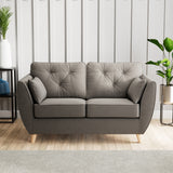 Edison 2 Seater Sofa Light Feet Asphalt from Roseland Furniture