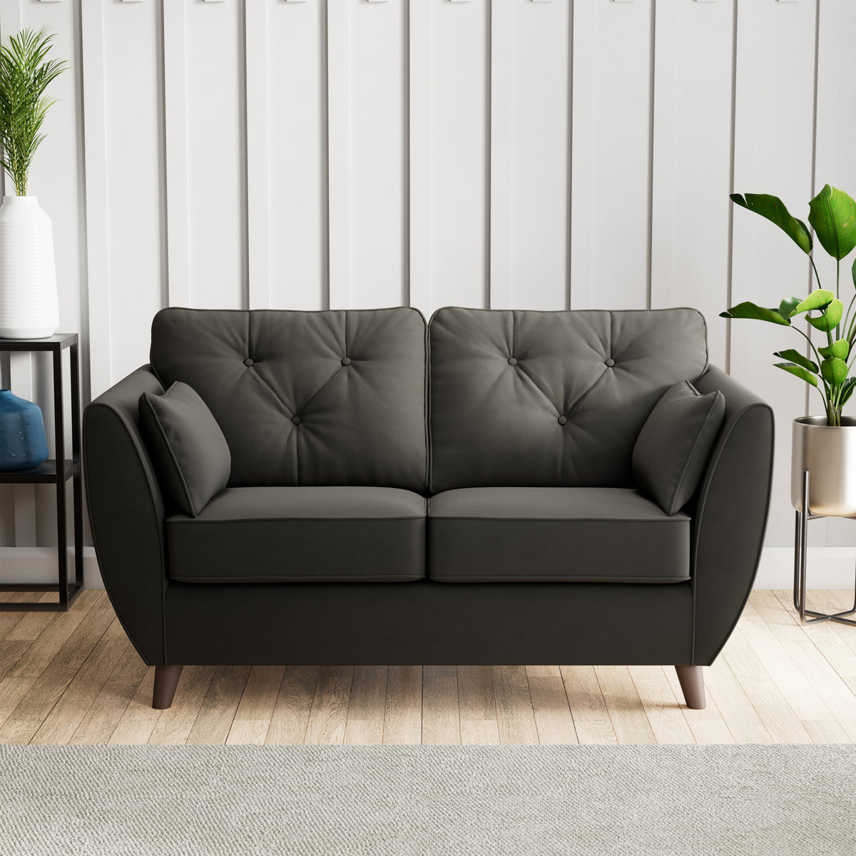 Edison 2 Seater Sofa Dark Feet Black from Roseland Furniture