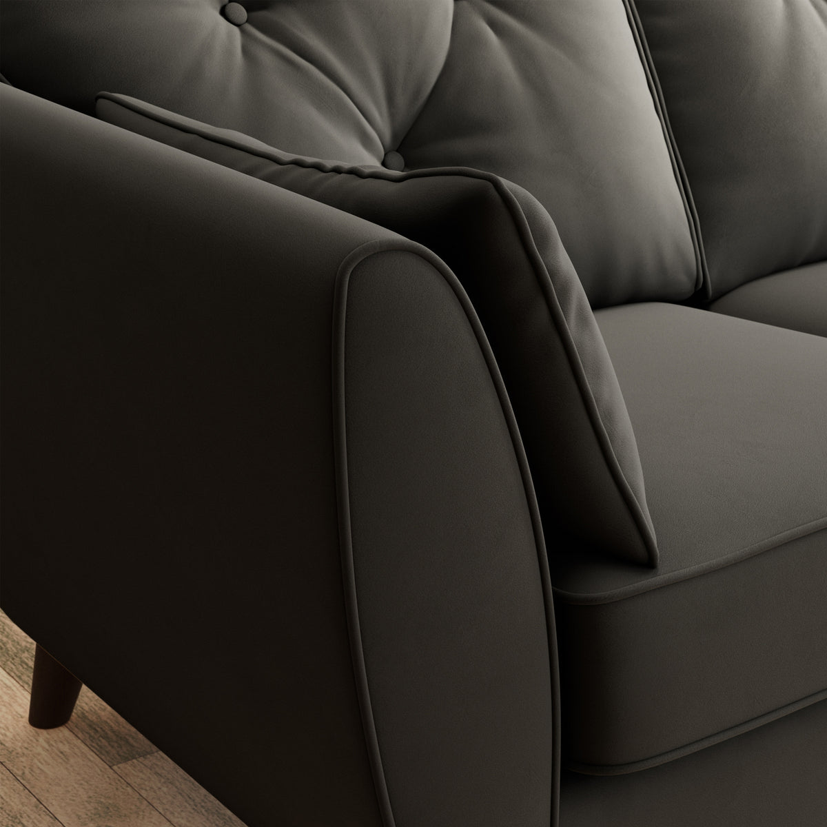 Edison 2 Seater Sofa Dark Feet Black from Roseland Furniture