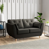 Edison 2 Seater Sofa Light Feet Black from Roseland Furniture