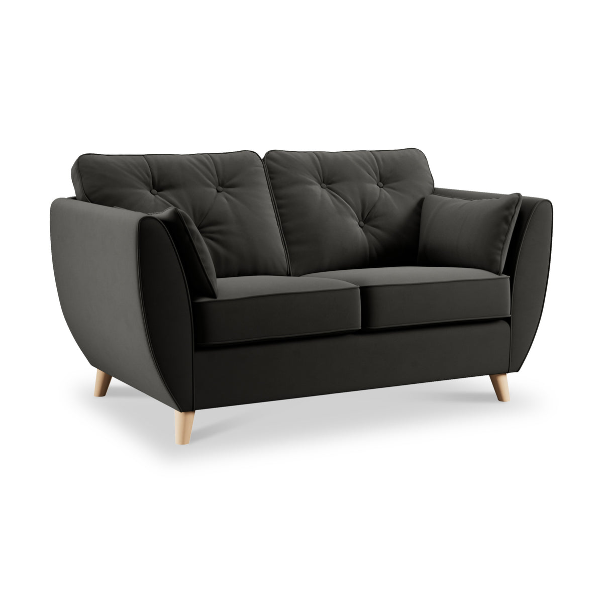Edison 2 Seater Sofa Light Feet Black from Roseland Furniture