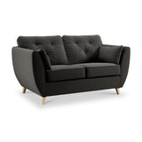 Edison 2 Seater Sofa Light Feet Black from Roseland Furniture