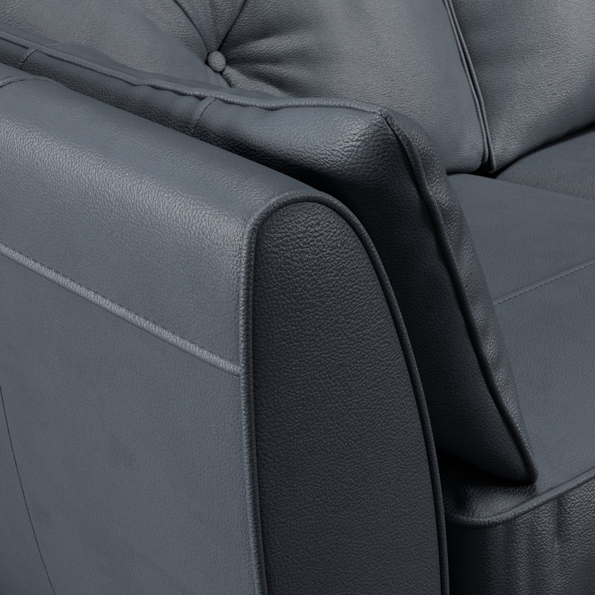 Edison Leather Sofa Navy Arm from Roseland Furniture