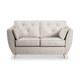 Edison Leather 2 Seater Sofa Light Feet Cloud Grey from Roseland Furniture