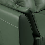 Edison Leather 2 Seater Sofa Dark Feet Hunter Green from Roseland Furniture
