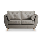 Edison Leather 2 Seater Sofa Light Feet Stone Grey from Roseland Furniture