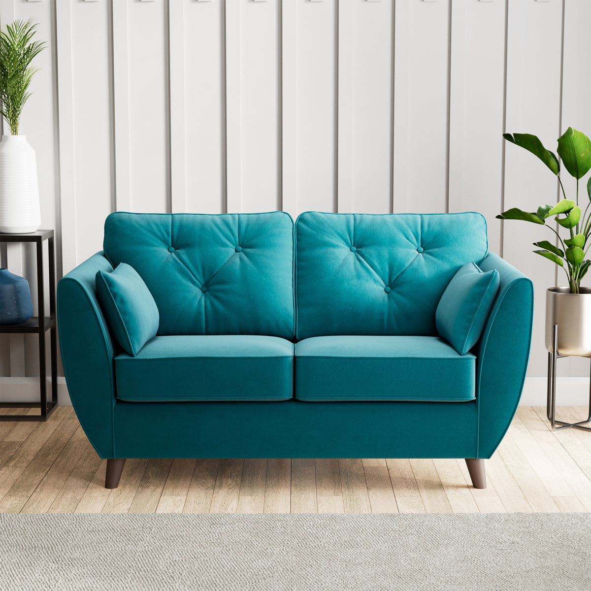 Edison 2 Seater Sofa Dark Feet Mallard from Roseland Furniture