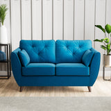 Edison 2 Seater Sofa Dark Feet Marine from Roseland Furniture