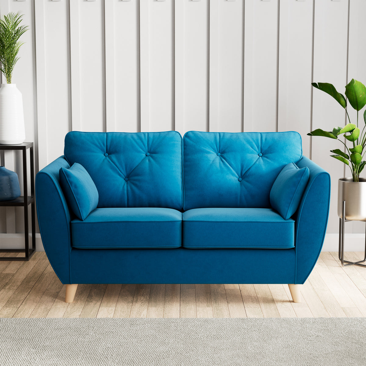 Edison 2 Seater Sofa Light Feet Marine from Roseland Furniture
