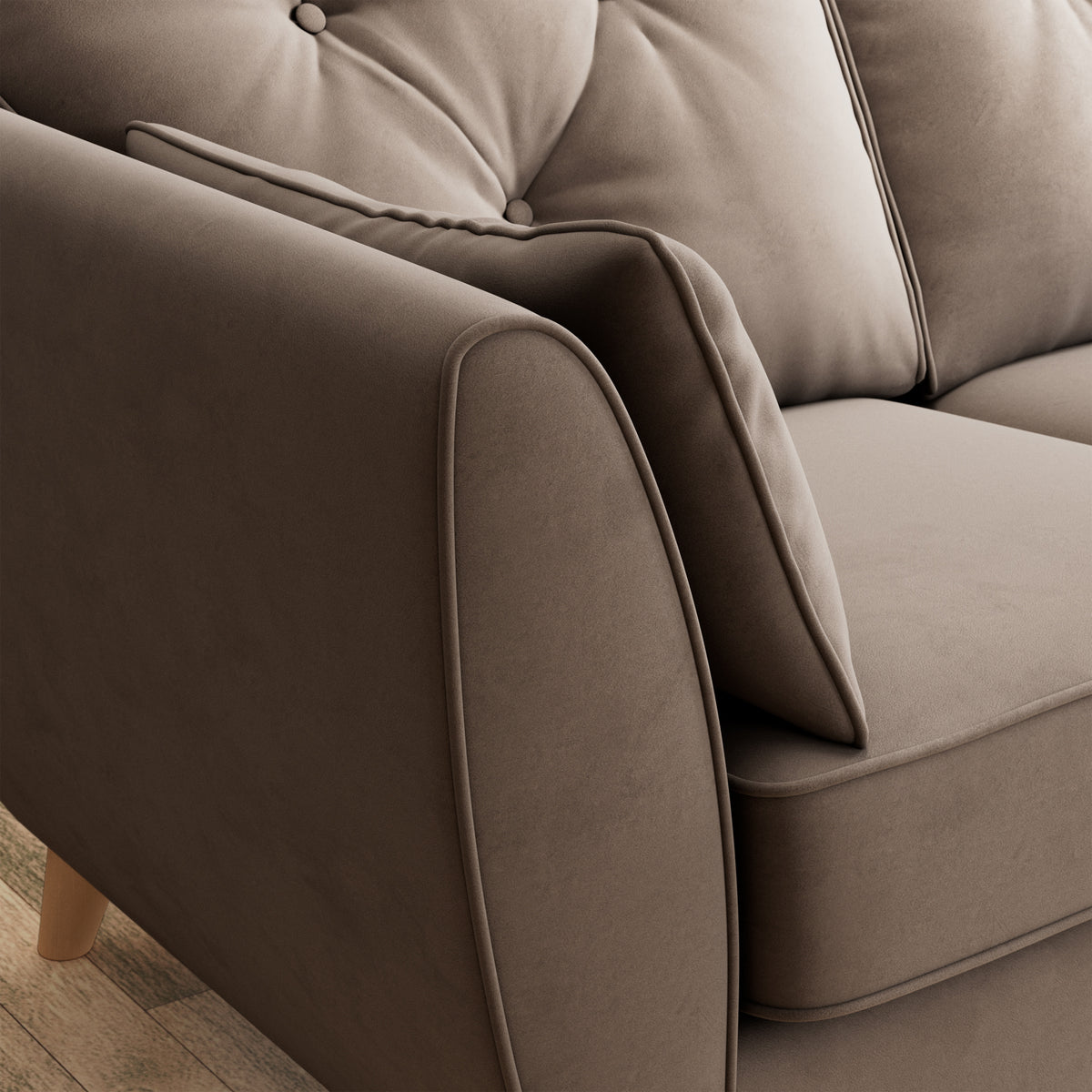 Edison 2 Seater Sofa Light Feet Mole from Roseland Furniture